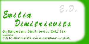 emilia dimitrievits business card
